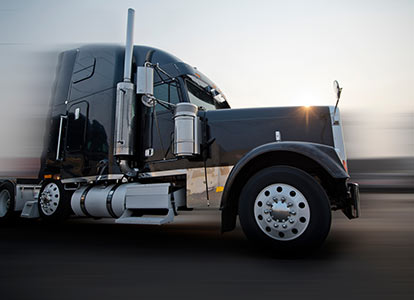 semi-truck on the highway