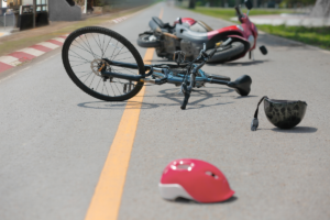 bicycle and motorcycle accident